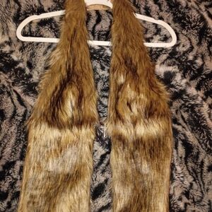 SHEIN Faux Fur Brown Tank Top